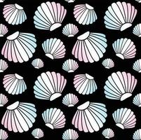 Vector seamless pattern of shell