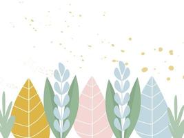 handrawn floral background vector