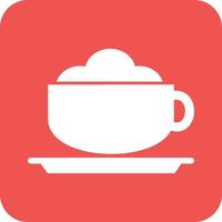 Mocha Glyph Round Background Icon vector