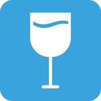 Goblet Glyph Round Background Icon vector
