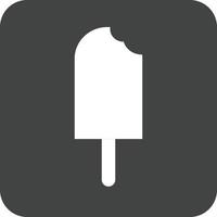 Ice lolly Glyph Round Background Icon vector