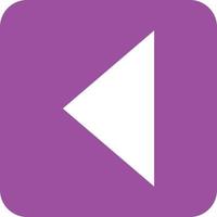Triangle Arrow Left Glyph Round Background Icon vector