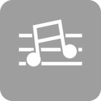 Music Glyph Round Background Icon vector