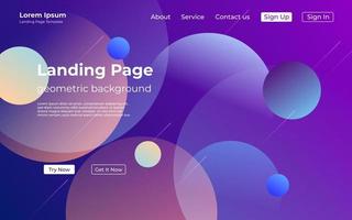 abstract creative purple colorful geometric landing page background. trendy gradient shapes composition. Eps10 vector. vector