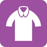 Casual Shirt Glyph Round Background Icon vector