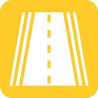 Highway Glyph Round Background Icon vector
