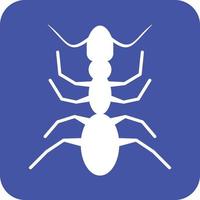 Ant Glyph Round Background Icon vector