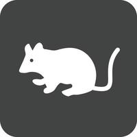 Pet Mouse Glyph Round Background Icon vector