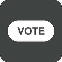 Vote Link Glyph Round Background Icon vector