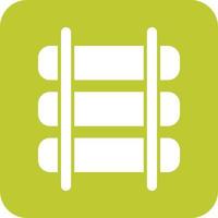 Rails Glyph Round Background Icon vector