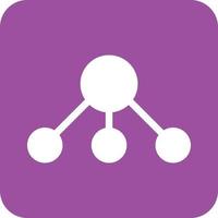 Nodes Glyph Round Background Icon vector