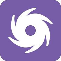 Cyclone Glyph Round Background Icon vector
