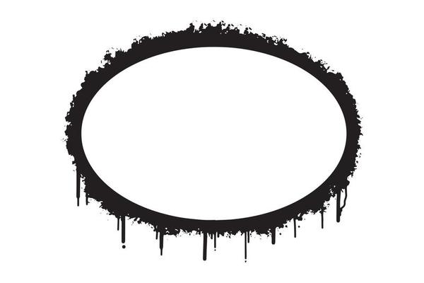 brush style frame on white background