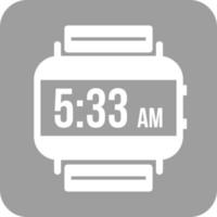 icono de fondo redondo de glifo de reloj de pulsera vector