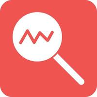 Statistical Analysis Glyph Round Background Icon vector