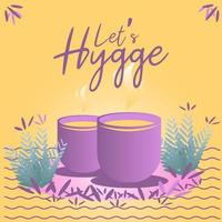 Hygge lifestyle illustration vector