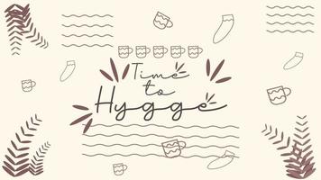 Hygge lifestyle illustration vector