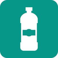 Detergent Bottle Glyph Round Background Icon vector