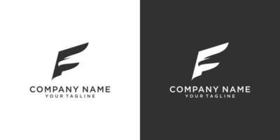 Initial letter F with Falcon logo design vector. vector