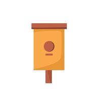 Vector cartoon illustration of a birdhouse.