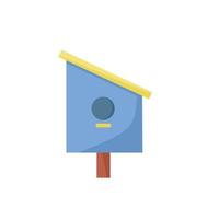 Vector cartoon illustration of a birdhouse.