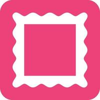 Frame I Glyph Round Background Icon vector