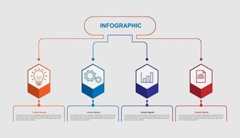 Infographic template vector element