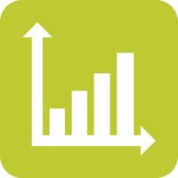 Statistical Analysis Glyph Round Background Icon vector