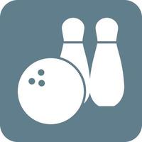 Bowling Glyph Round Background Icon vector