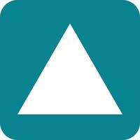 Triangle Glyph Round Background Icon vector