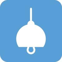 Ceiling Light Glyph Round Background Icon vector