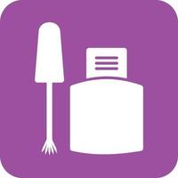 Ink Remover Glyph Round Background Icon vector