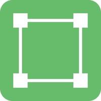 Four Nodes Glyph Round Background Icon vector