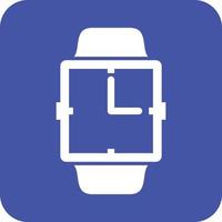 Analog Clock Glyph Round Background Icon vector