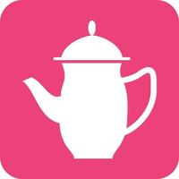 Jug Glyph Round Background Icon vector