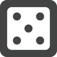 Dice II Glyph Round Background Icon vector
