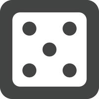 Dice II Glyph Round Background Icon vector