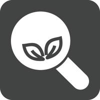 Organic Search Glyph Round Background Icon vector