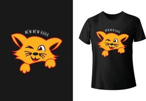 Professional Cat T shirt Vector template Design