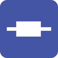 Resistor I Glyph Round Background Icon vector