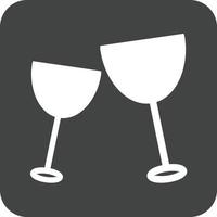 Drinks Glyph Round Background Icon vector