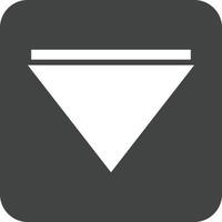 Arrow Down Glyph Round Background Icon vector