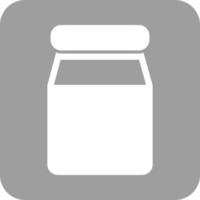 Milk Bottle Glyph Round Background Icon vector