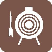 Dartboard Glyph Round Background Icon vector