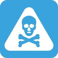 Danger Glyph Round Background Icon vector