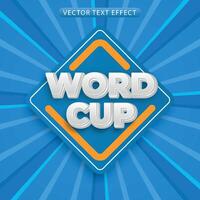 world cup text effect eps file vector