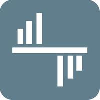 Graphical Representation Glyph Round Background Icon vector