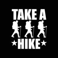 Hiking T-shirt design vector