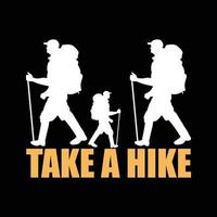 Hiking T-shirt  design vector