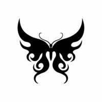 símbolo de logotipo de mariposa tribal. diseño de plantilla. ilustración vectorial de tatuaje. vector